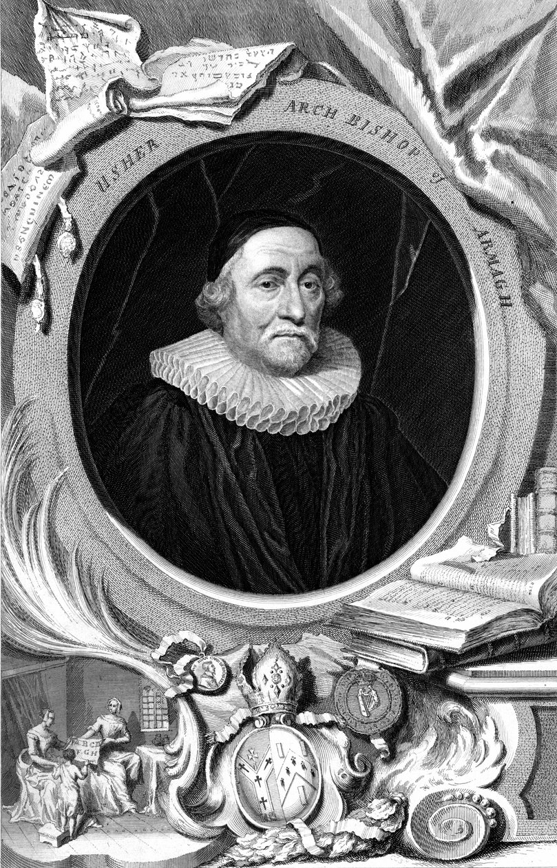 James Ussher, clérigo inglês do século XVII e arcebispo de Armagh, século XVIII de George Vertue