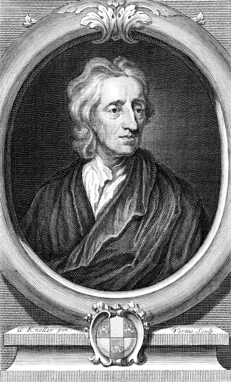 John Locke, filósofo inglês, c1713 de George Vertue