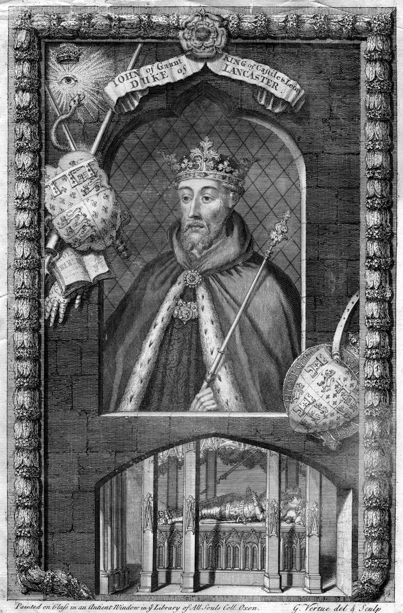 João de Gaunt, 1º Duque de Lancaster, século XVIII de George Vertue