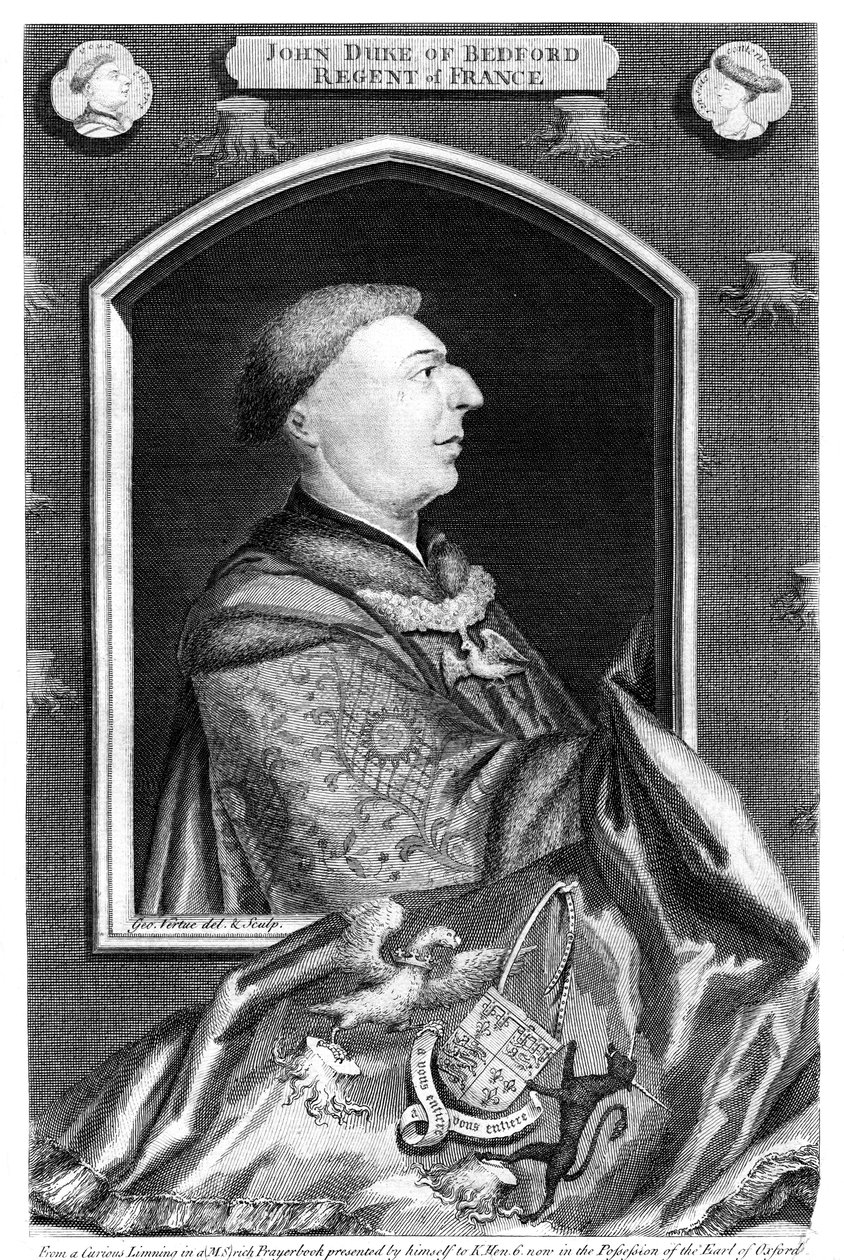 John de Lancaster, primeiro duque de Bedford, século XVIII. de George Vertue