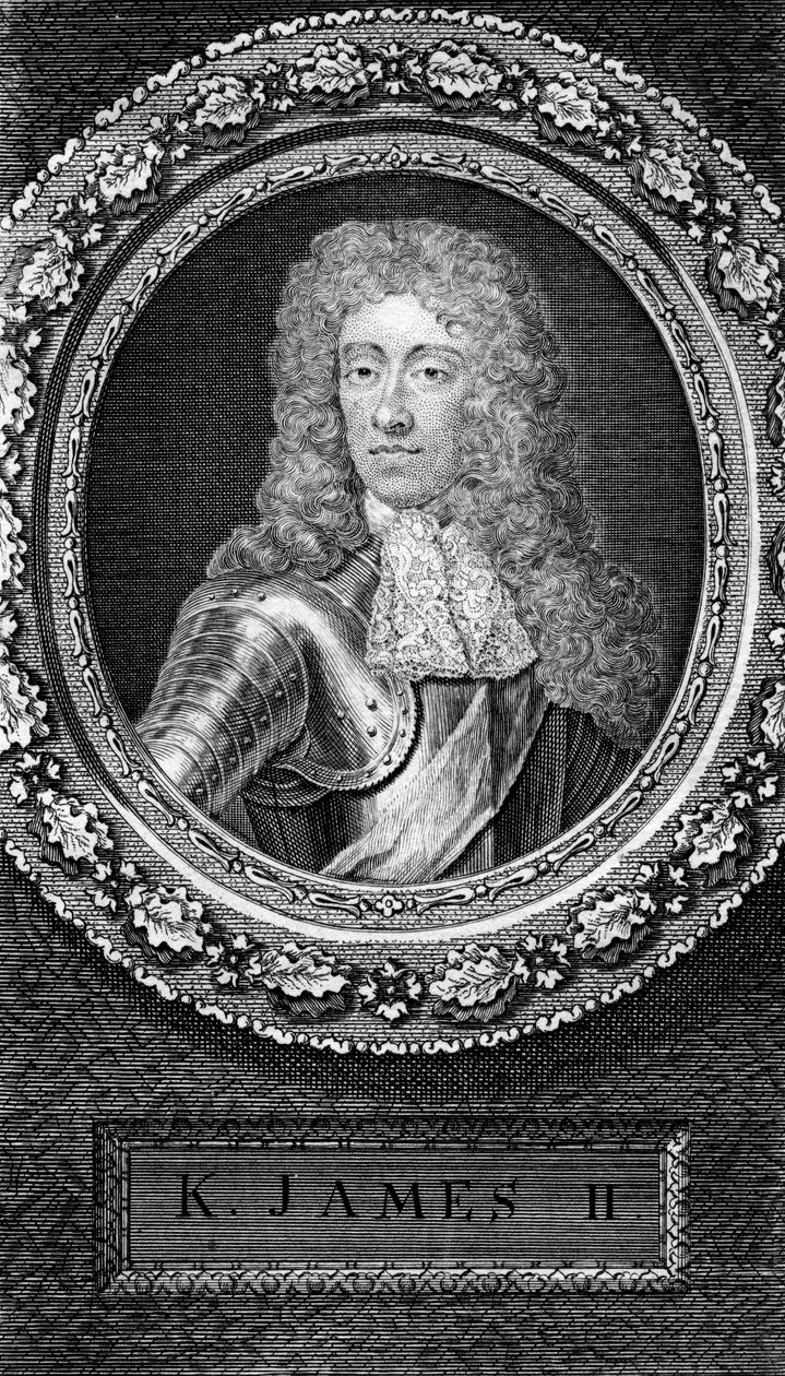 Rei James II da Inglaterra, século XVIII. de George Vertue