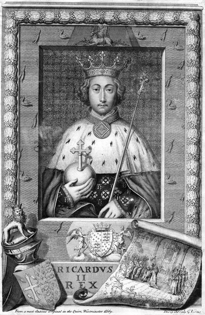Ricardo II, rei da Inglaterra. de George Vertue