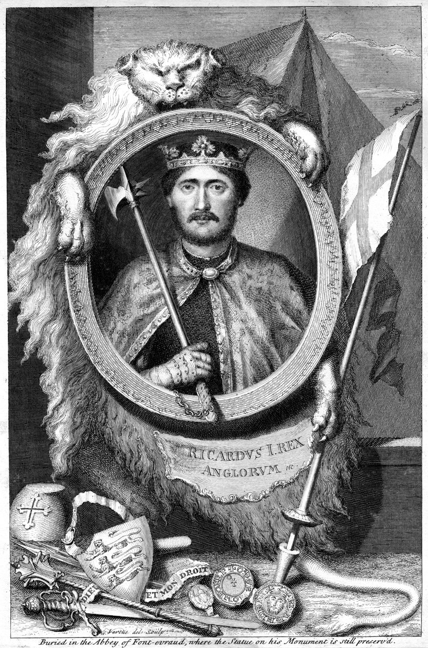 Ricardo I, rei da Inglaterra. de George Vertue
