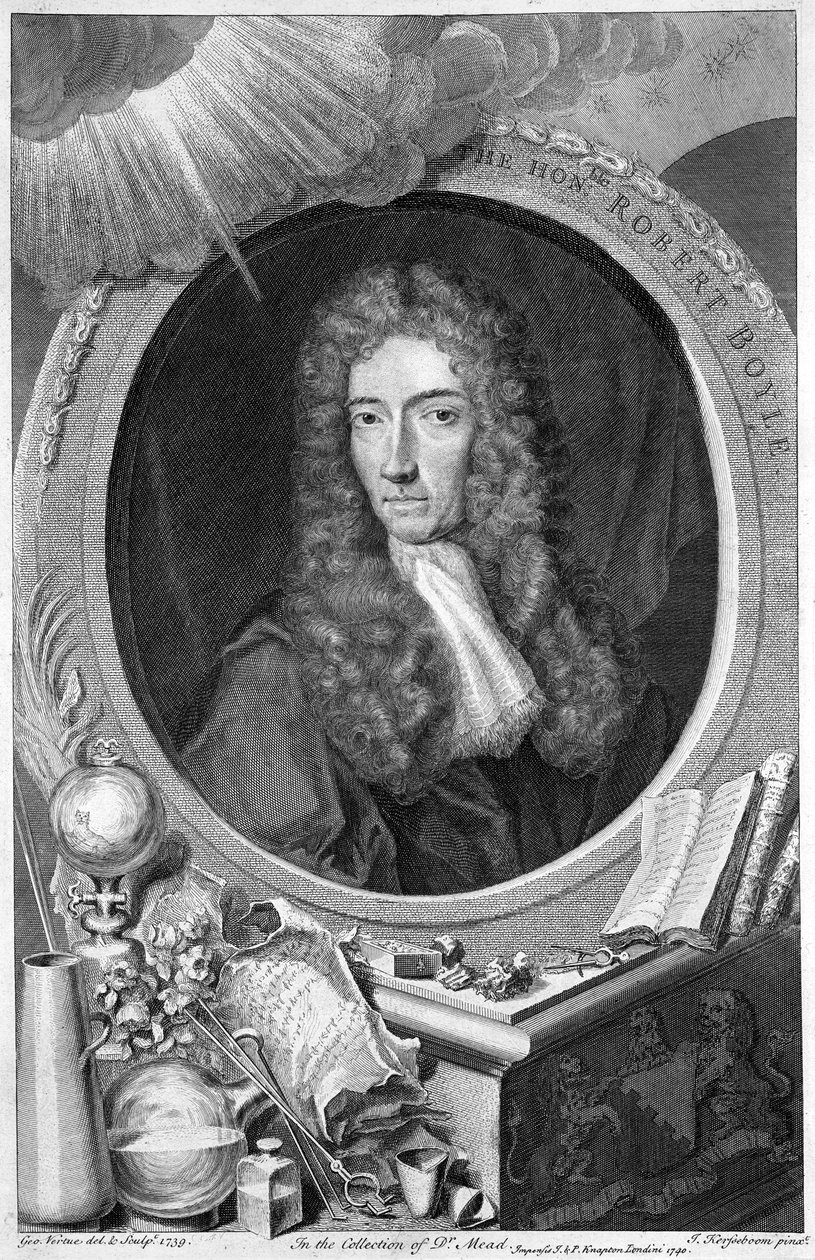 Robert Boyle, químico e físico irlandês do século XVII, 1739. de George Vertue