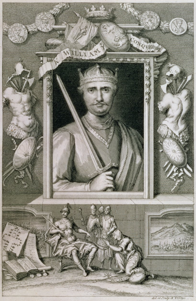 William I the Conqueror (1027-87) Rei da Inglaterra de 1066, gravado pelo artista (gravura) de George Vertue