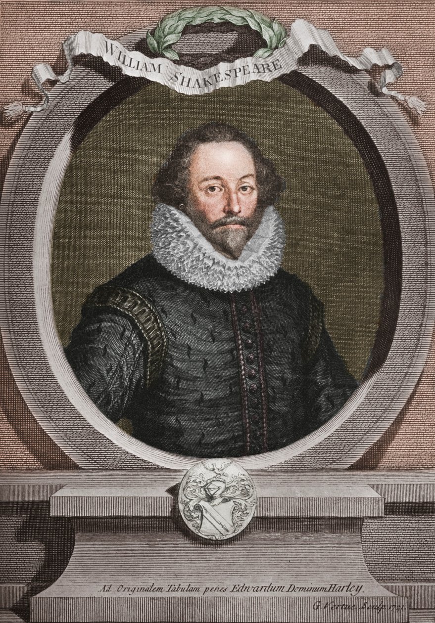 William Shakespeare 1564-1616, poeta e dramaturgo inglês, 1721, 1913 de George Vertue
