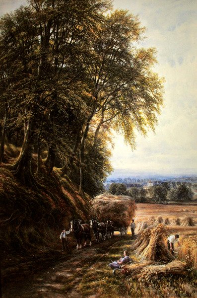 Hora da colheita (aguarela e corpóreos sobre papel) de George Vicat Cole