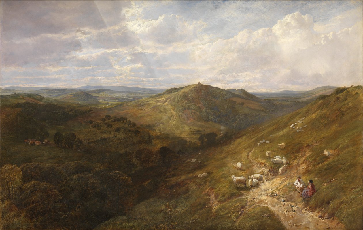 Mártir Hill, de Newlands Corner, Albury, perto de Guildford, 1858 de George Vicat Cole