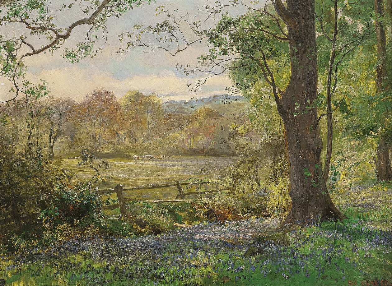 primavera (óleo sobre painel) de George Vicat Cole