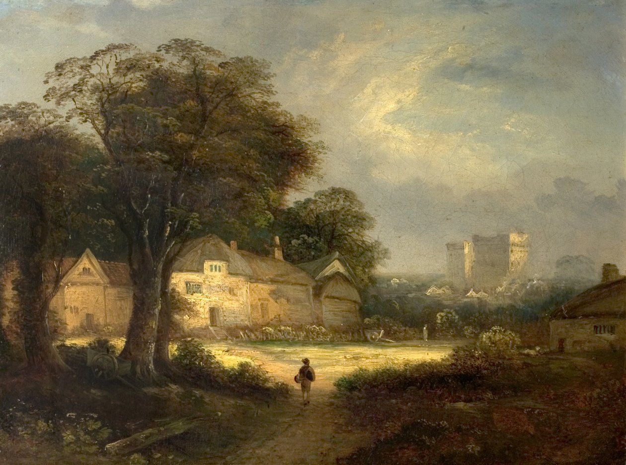Castelo Ashby, Northamptonshire, século XIX de George Vincent