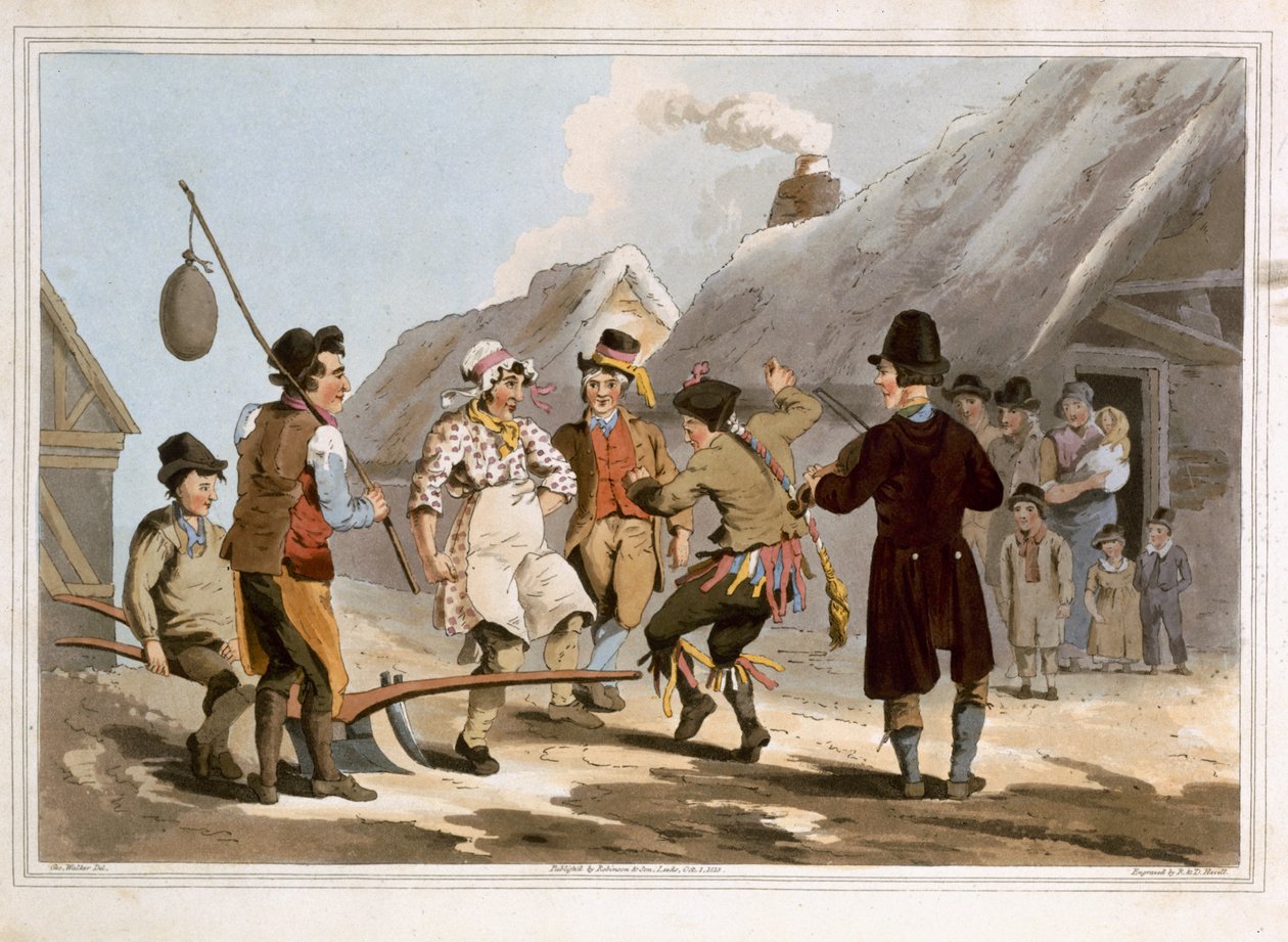 O arado de tolo, gravado por Robert Havell o velho, publicado em 1814 por Robinson e filho, Leeds de George Walker