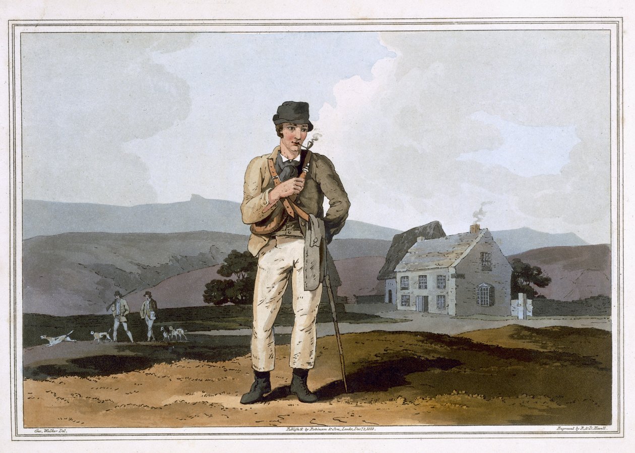 The Moor Guide, gravado por Robert Havell, o ELder, publicado em 1814 por Robinson and Son, Leeds de George Walker