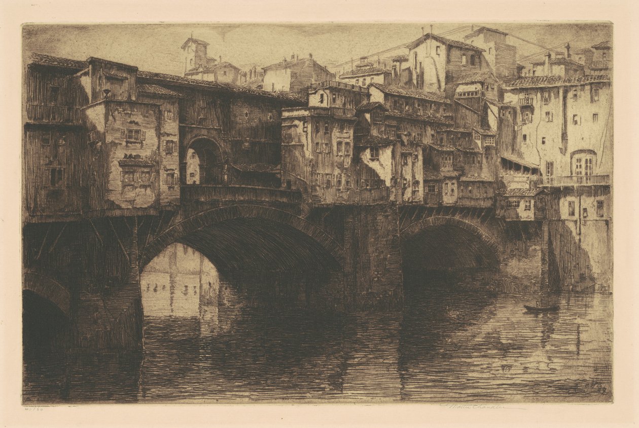 Ponte Vecchio, Florença de George Walter Chandler