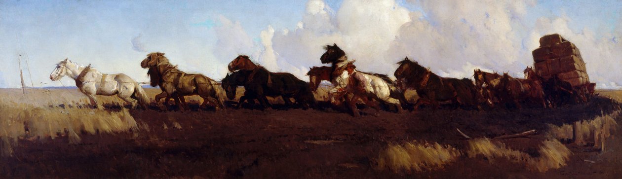 Através das planícies do solo negro de George Washington Lambert