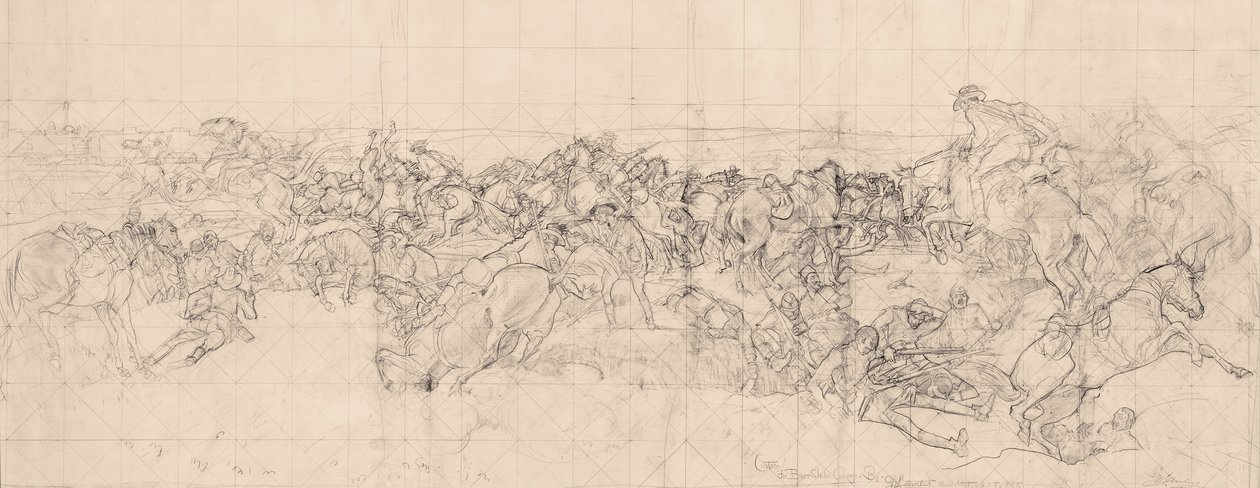 A acusação da 4ª Brigada de Cavalaria Ligeira em Beersheba de George Washington Lambert