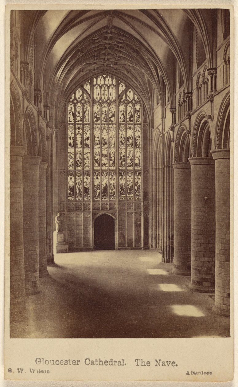 Catedral de Gloucester. A nave. de George Washington Wilson