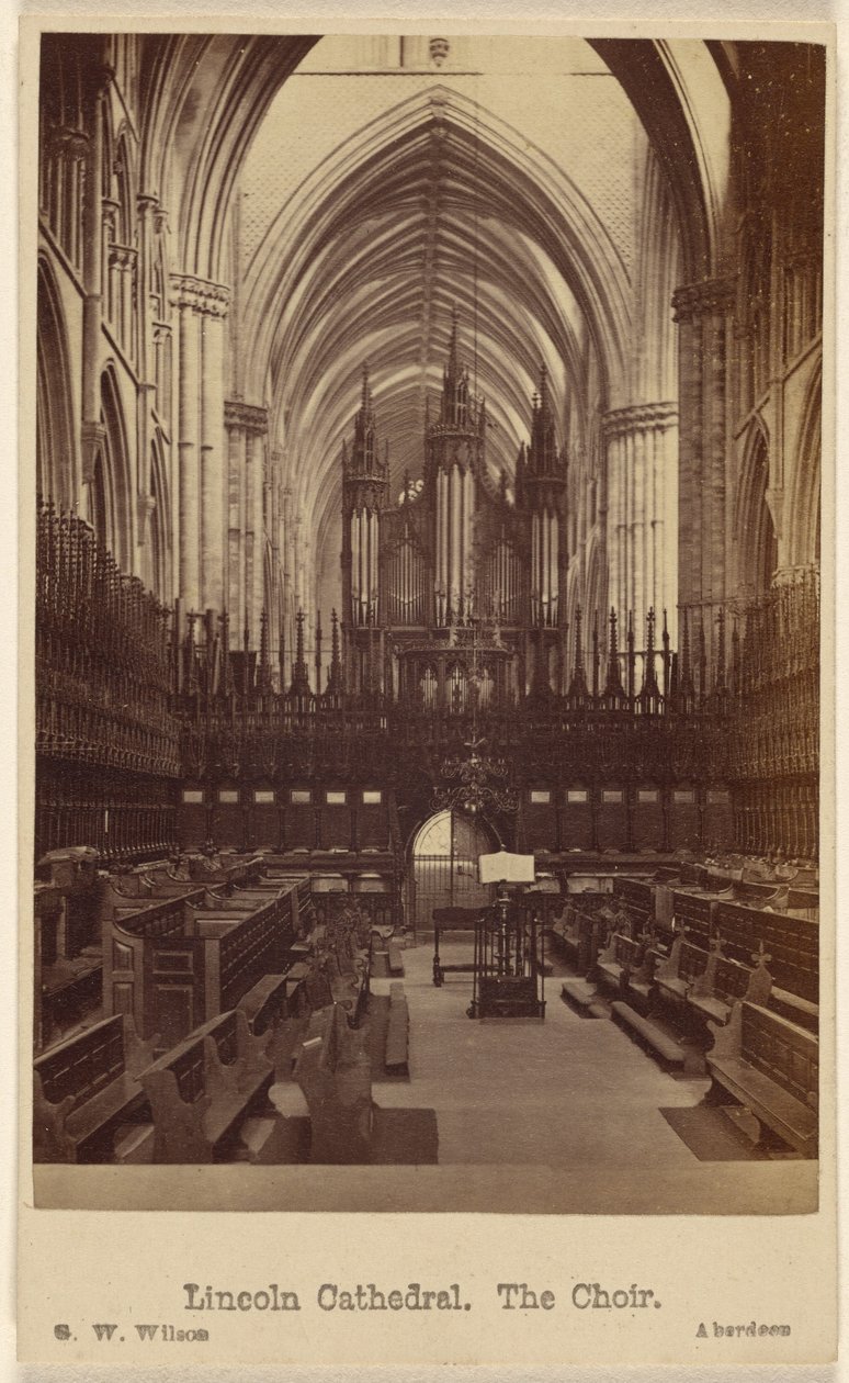 Catedral de Lincoln. O Coro. de George Washington Wilson