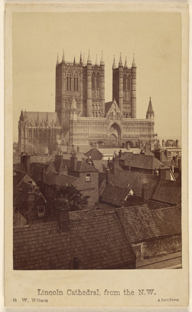 Catedral de Lincoln, vista de noroeste de George Washington Wilson