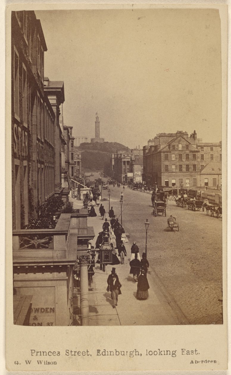 Princes Street, Edimburgo, em direção a Este de George Washington Wilson
