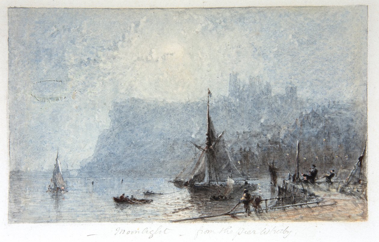 Luar - do cais de Whitby de George Weatherill