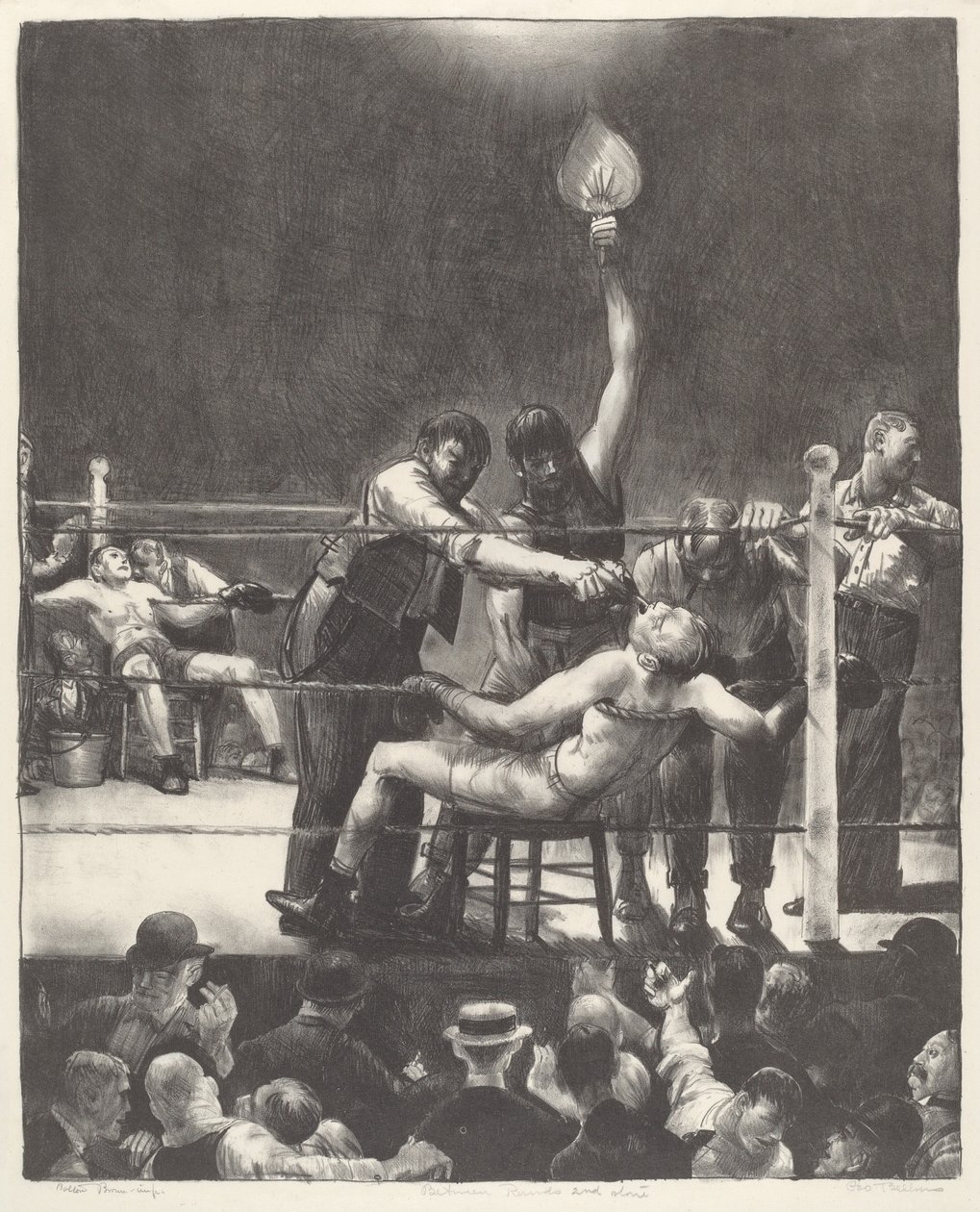 Entre Rondas, pequena, segunda pedra, 1923. de George Wesley Bellows