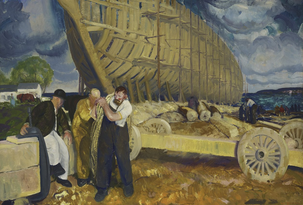 Construtores de Navios, 1916 de George Wesley Bellows