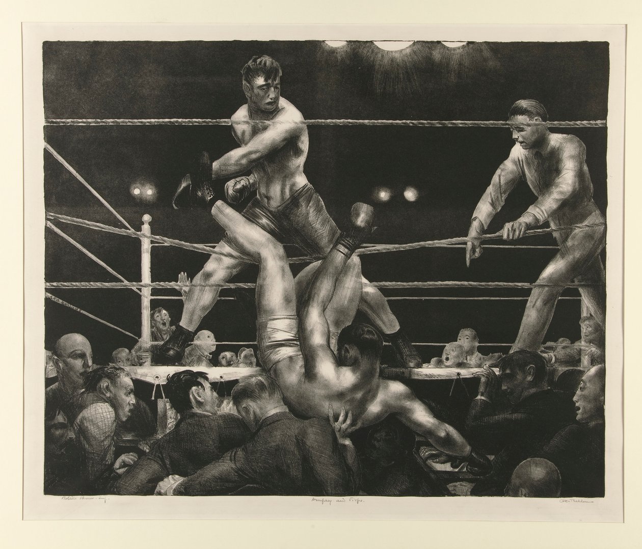 Dempsey e Firpo de George Wesley Bellows
