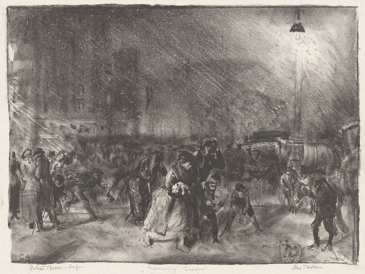 Noite de neve de George Wesley Bellows