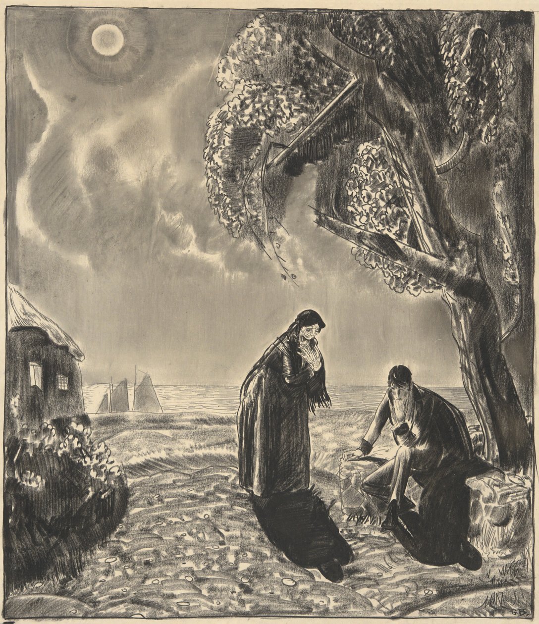 Números em Luz da Lua de George Wesley Bellows