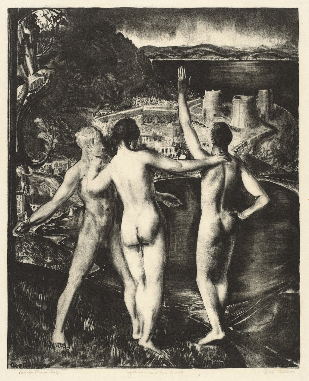 Lychnis e seus filhos, 1923. de George Wesley Bellows