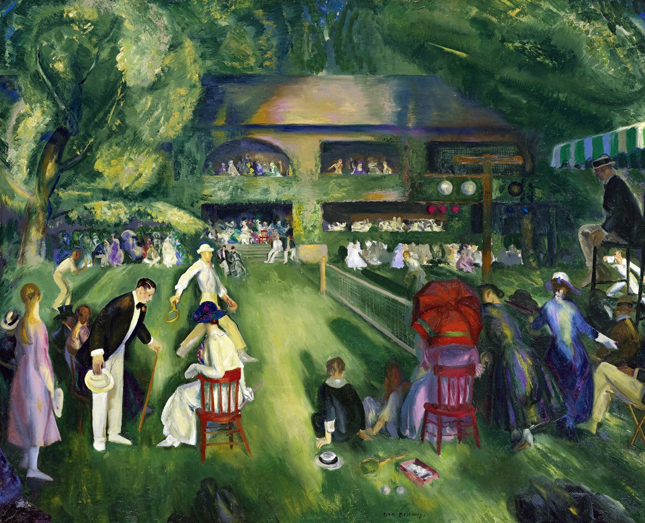 Realismo : Tênis em Newport par Bellows, George (1882-1925) de George Wesley Bellows