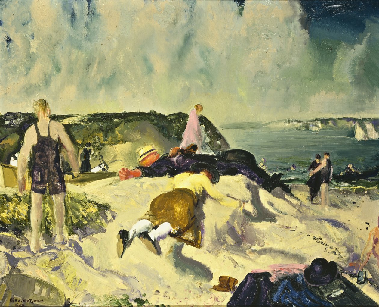 A praia, Newport, c.1919 de George Wesley Bellows