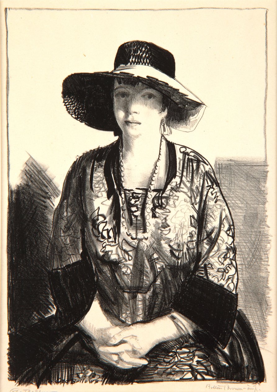 O chapéu negro, 1921 de George Wesley Bellows