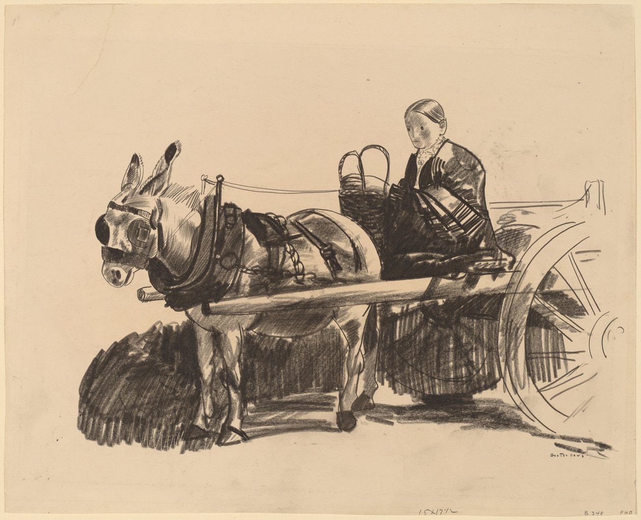 A carroça do burro, 1922. de George Wesley Bellows