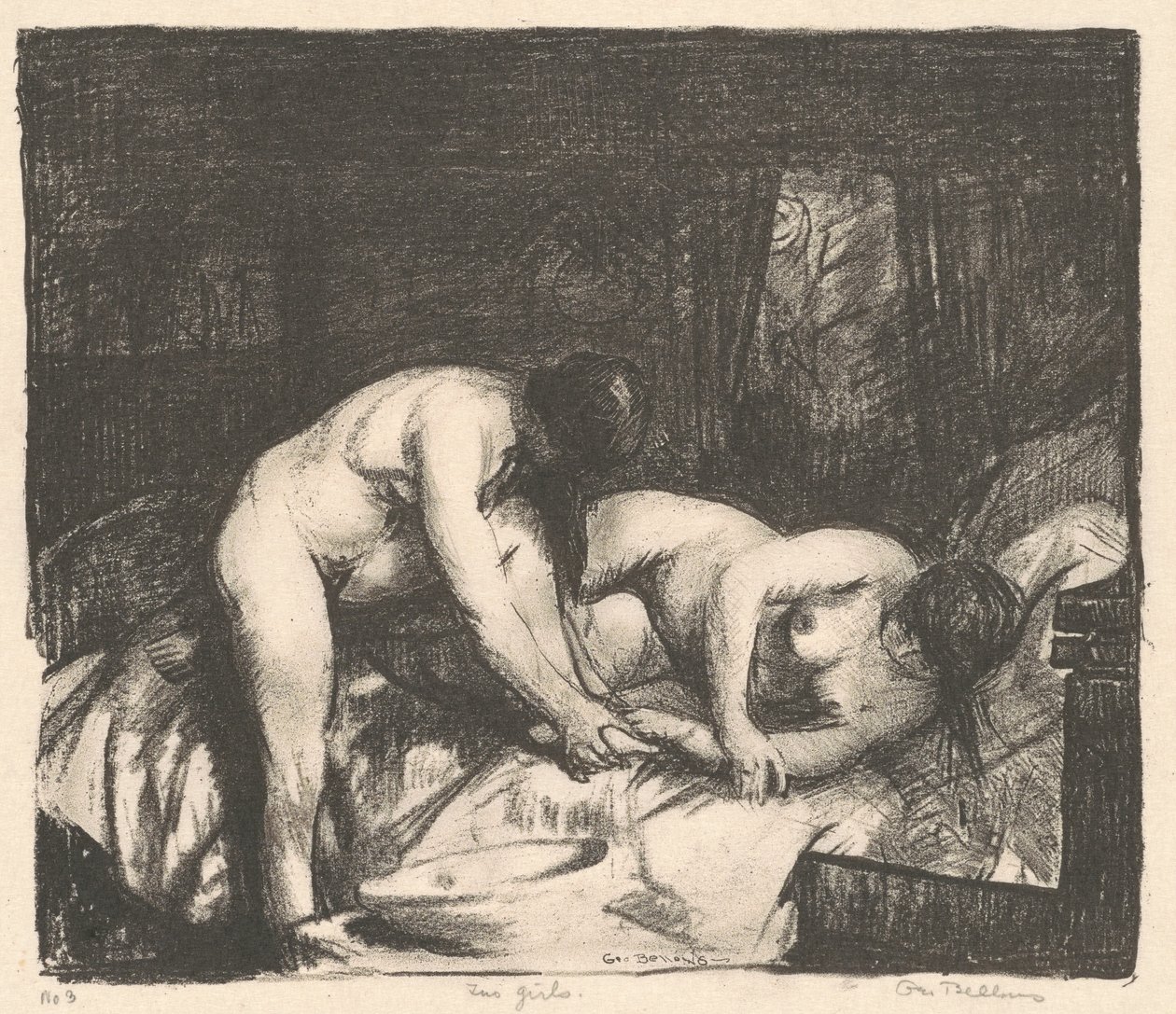 Duas garotas, 1917. de George Wesley Bellows