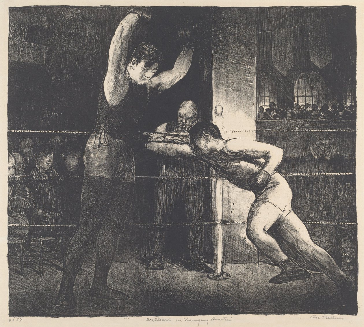Willard em Training Quarters, 1916. de George Wesley Bellows