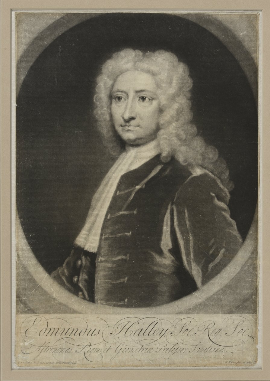 Edmund Halley, c.1705 (gravura) de George White