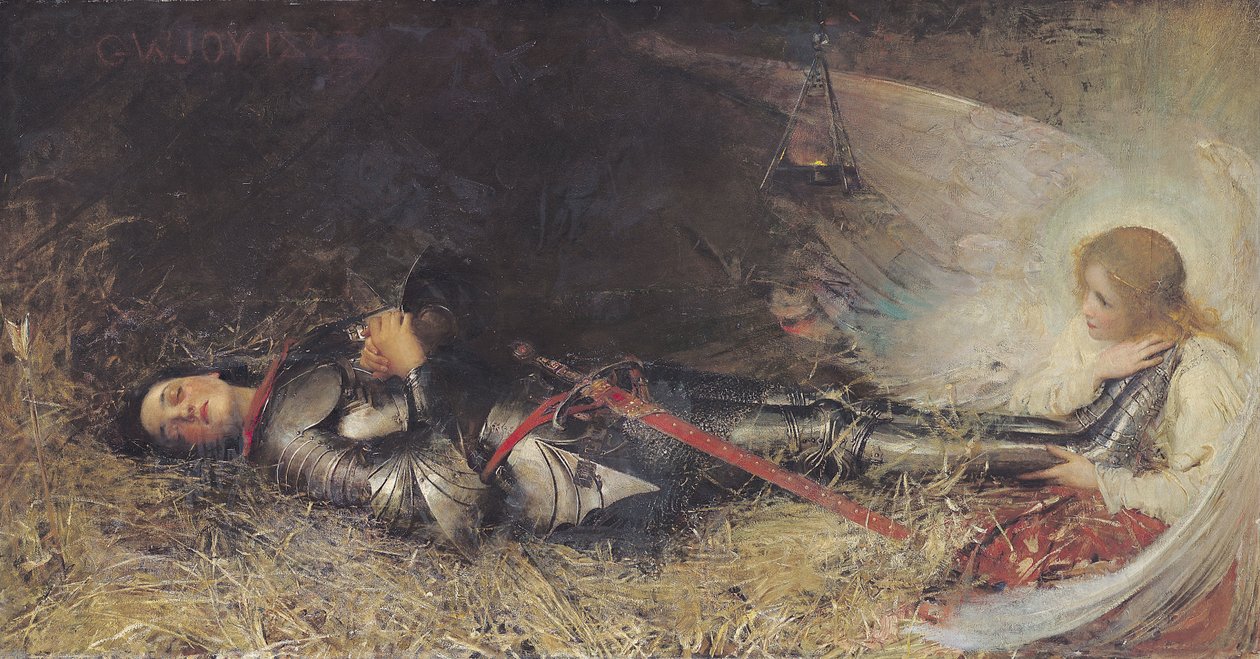 Joana do arco dormindo, 1895 de George William Joy