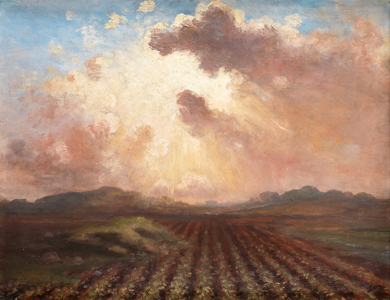 Noite no campo (óleo sobre tela) de George William Russell