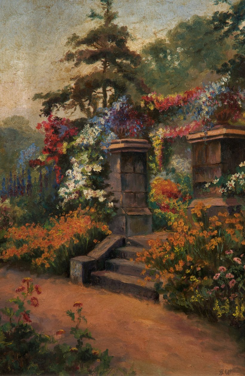 Jardim de verão, sem data (óleo sobre tela) de George Wimpenny