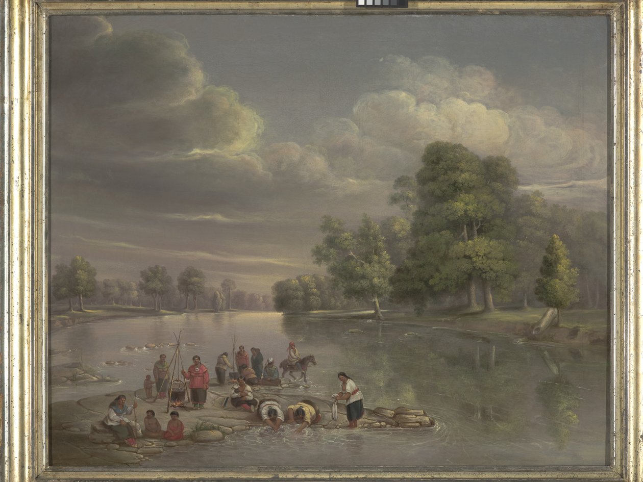 Cena sobre o Wabash (óleo sobre tela) de George Winter