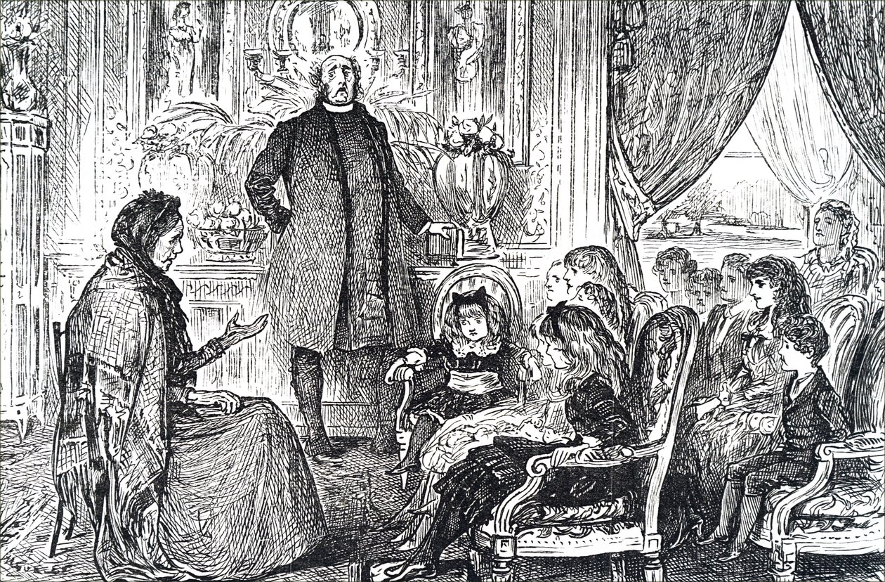Uma aula de Escola Dominical. de George du Maurier