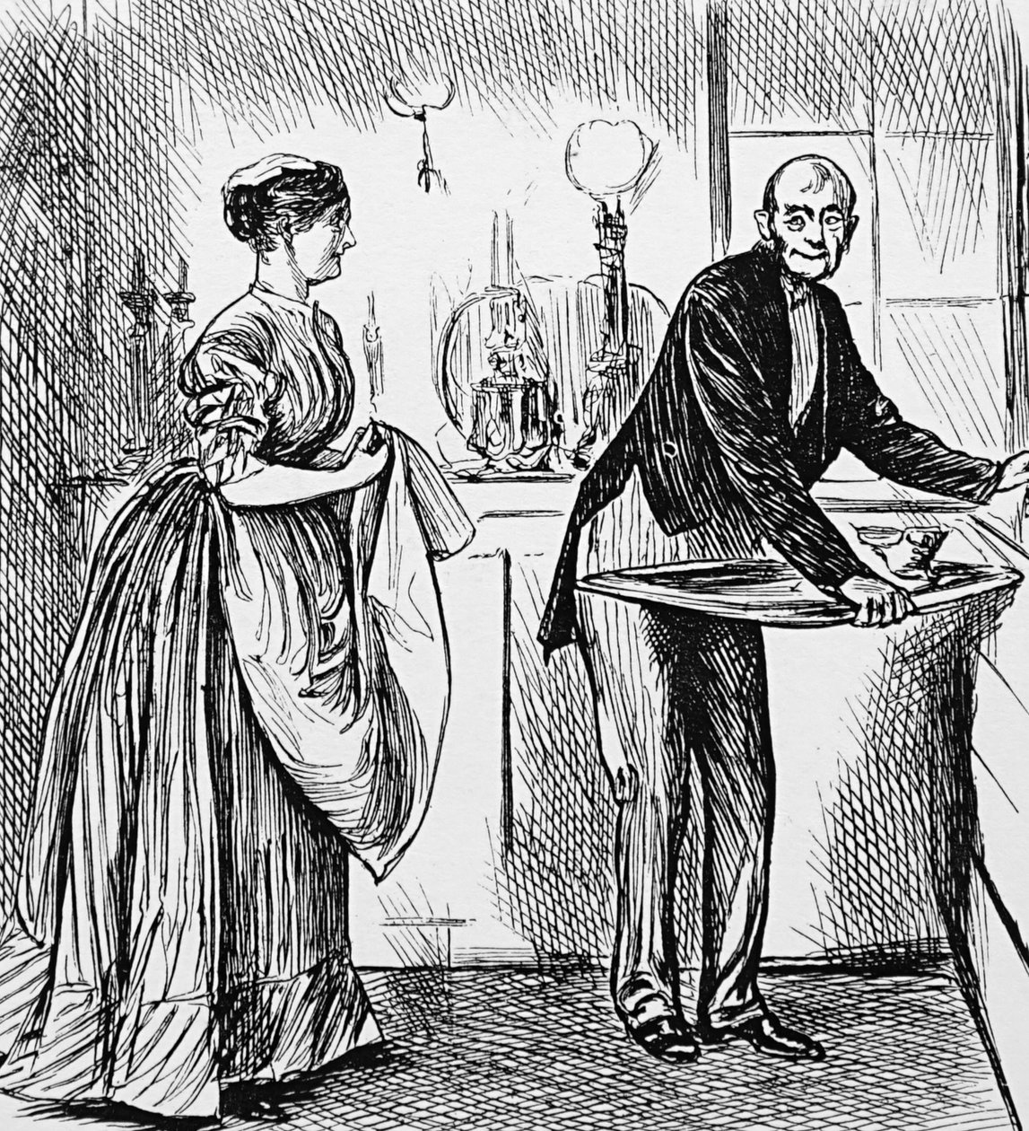 Um cozinheiro e um mordomo de George du Maurier