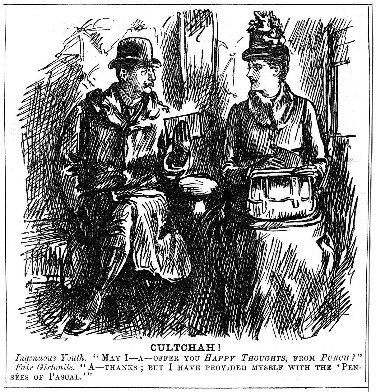 Benefícios da educação universitária para mulheres, 1887 de George du Maurier