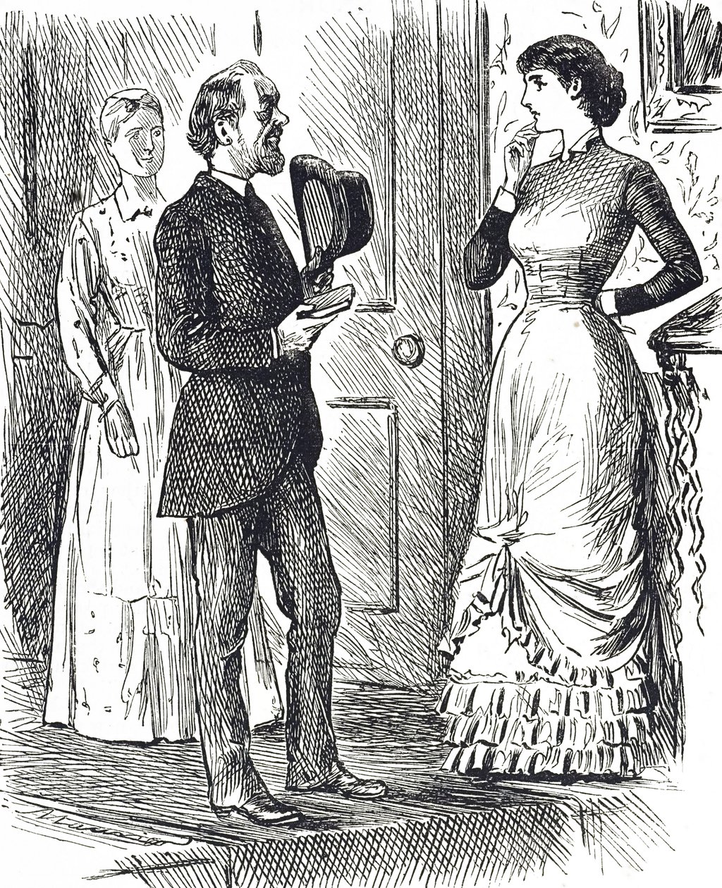 Desenho animado que representa um tipo diferente de contador de gás em uso de George du Maurier