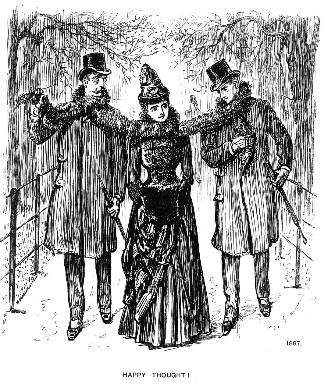 Pensamento feliz !, 1887 1891. de George du Maurier