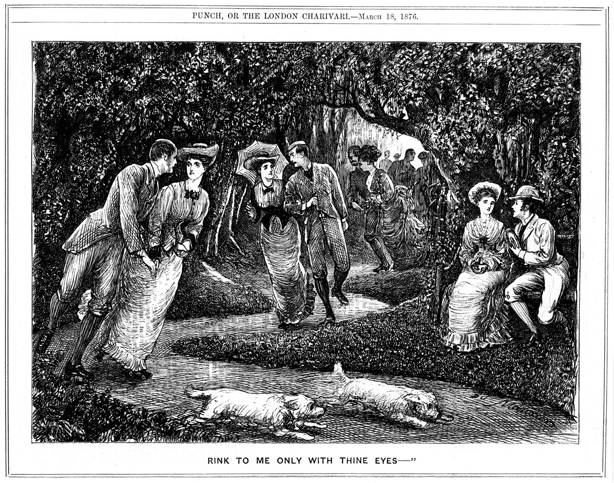 Pista para mim apenas com teus olhos, 1876. de George du Maurier