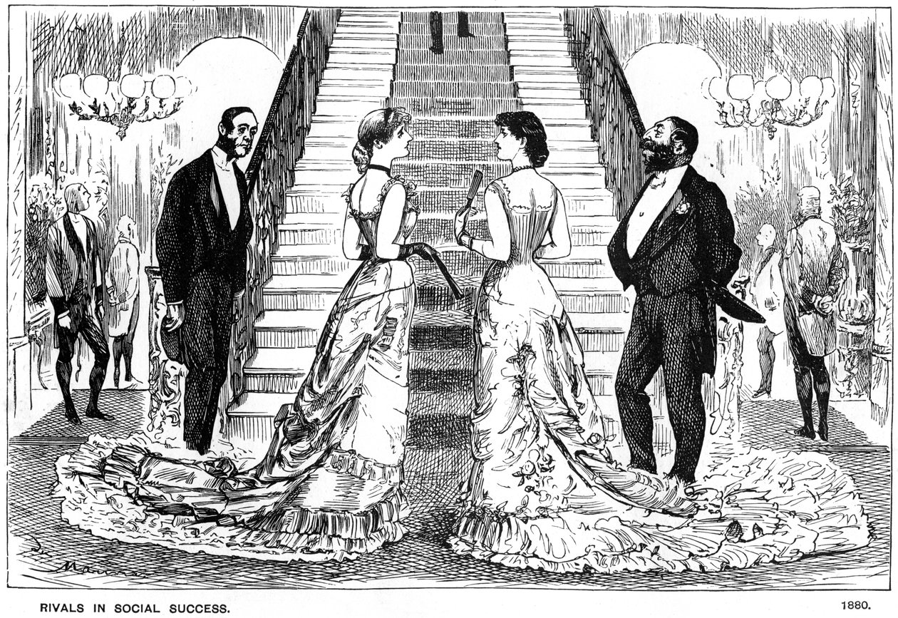 Rivais no sucesso social, 1880 1891 de George du Maurier