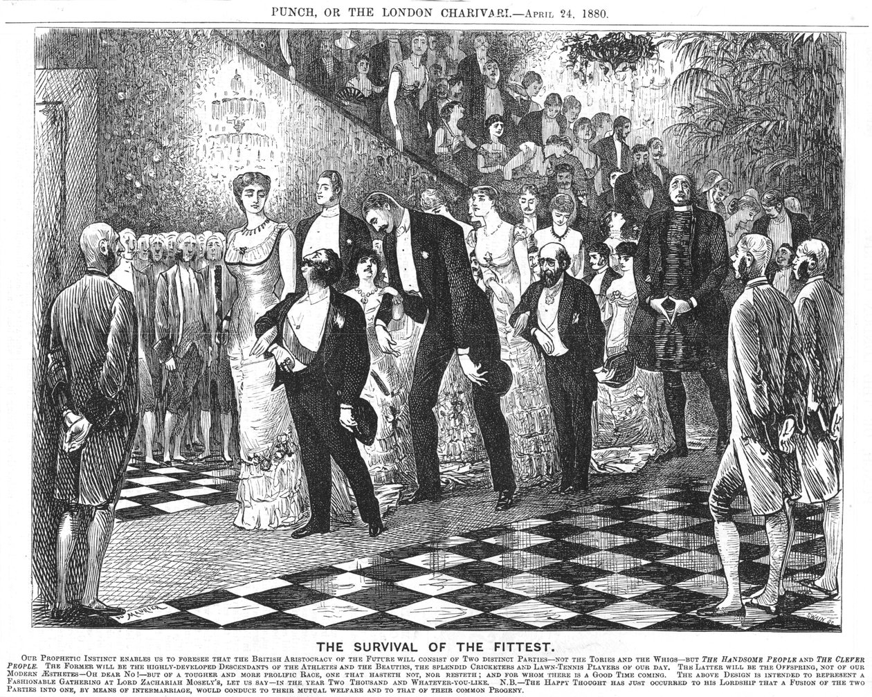 A sobrevivência do mais forte, aplicação do darwinismo no século XXI, 1880 de George du Maurier