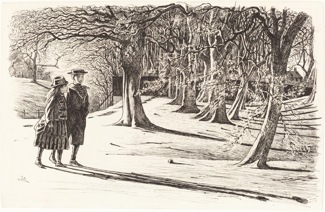 Duas crianças na neve de George du Maurier